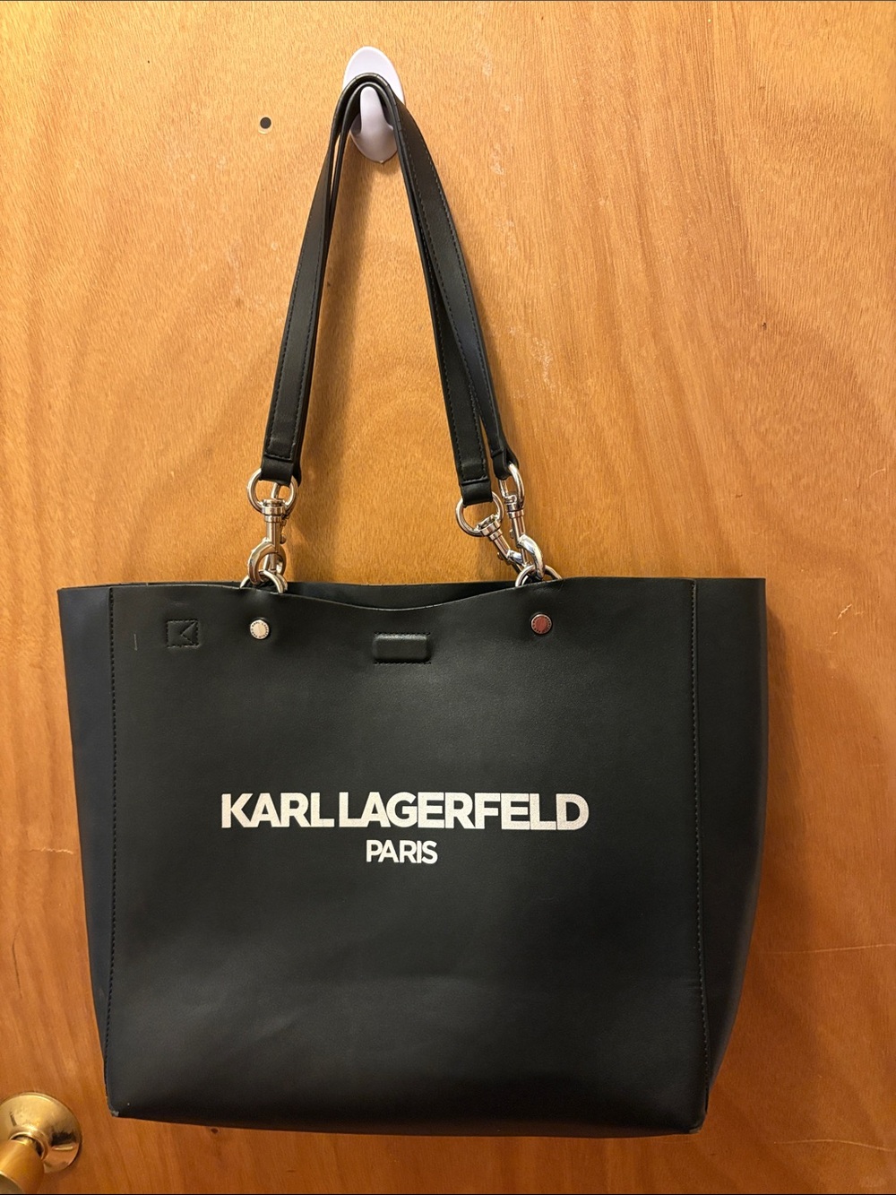 Karl Lagerfeld Black Tote with White Logo